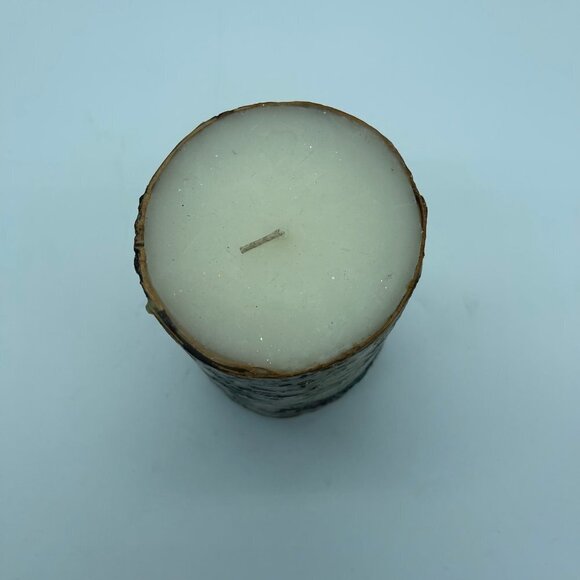 Large Candle Brown Tan Tree Trunk Log Wax - Picture 3 of 10